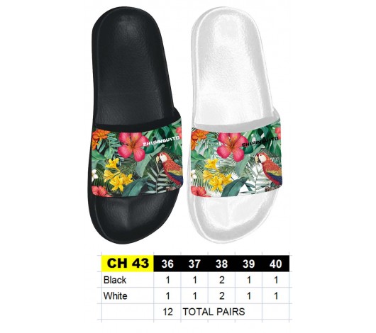 CH43 - Claquettes Femmes CHIRINGUITO - Taille 36 à 41 - 2 couleurs - 12 paires